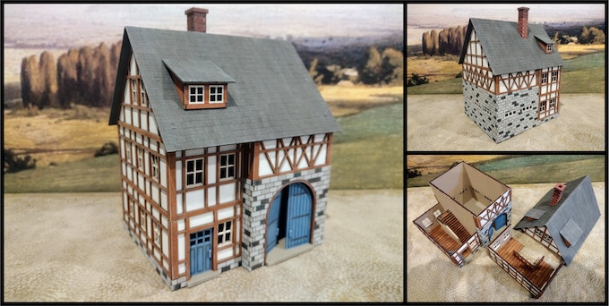 Half-timbered House With Barn - Things From The Basement