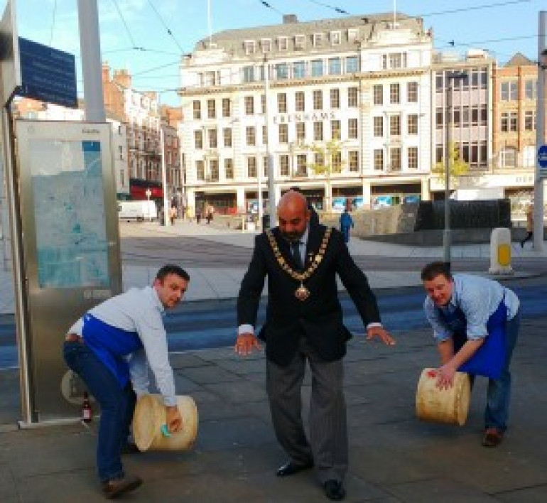 The Mayor recreating the event for the 250th anniversary in 2016
