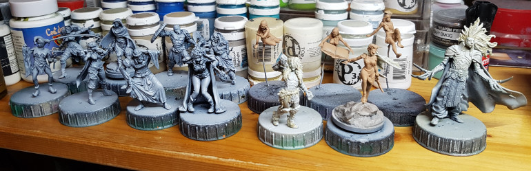 All the humanoid models that came with them, including the Lion Knight.  Three of them are just base decorations.
