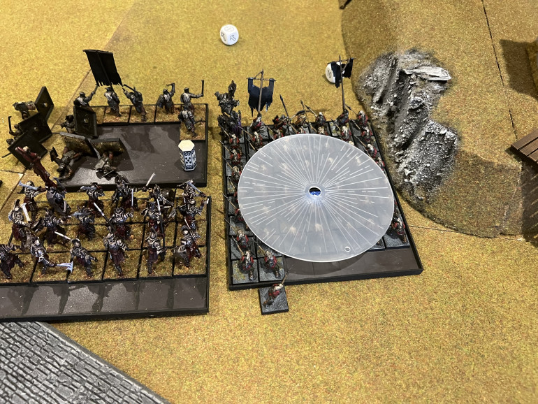 My centre was starting to slow, weaken then run away. Sustained unerringly accurate mortar and Hellblaster fire will do that!