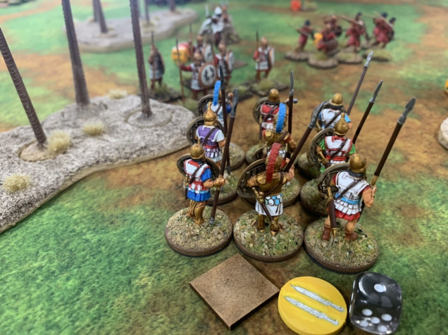 The Numidian javelin men are send fleeing and the Hypaspists reform to face demoralized Carthaginian heavy infantry. 
