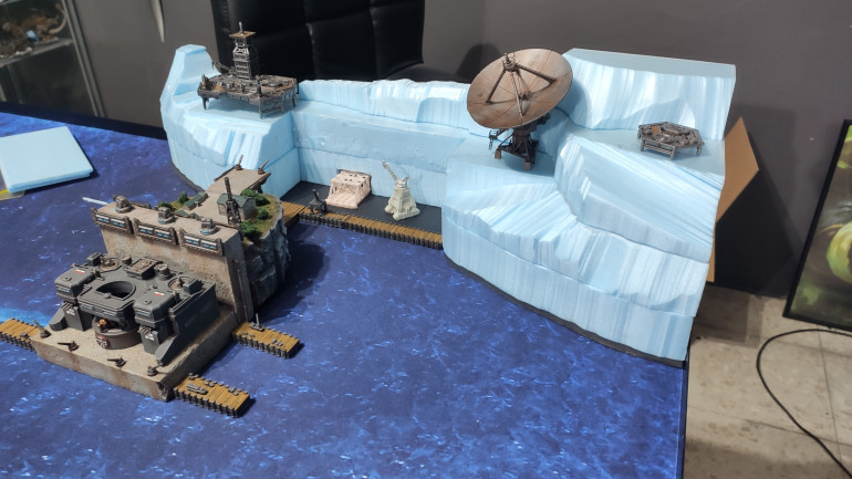 A WIP picture of a massive piece of terrain for future coastal assault missions!