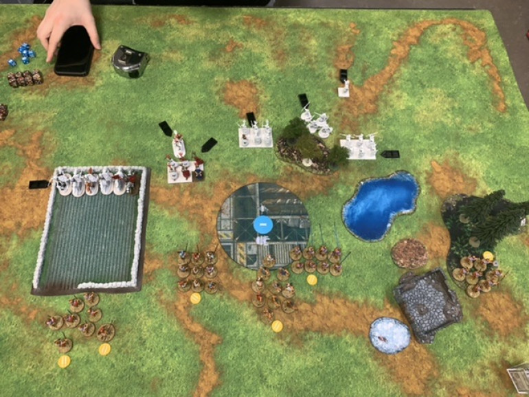 Ending locations at the end of turn 1.