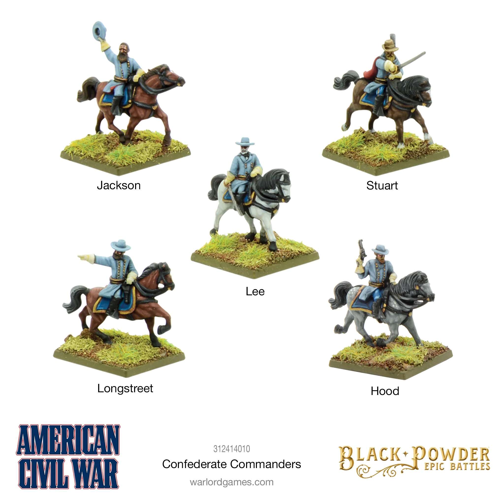 American Civil War Confederate Commanders - Warlord Games