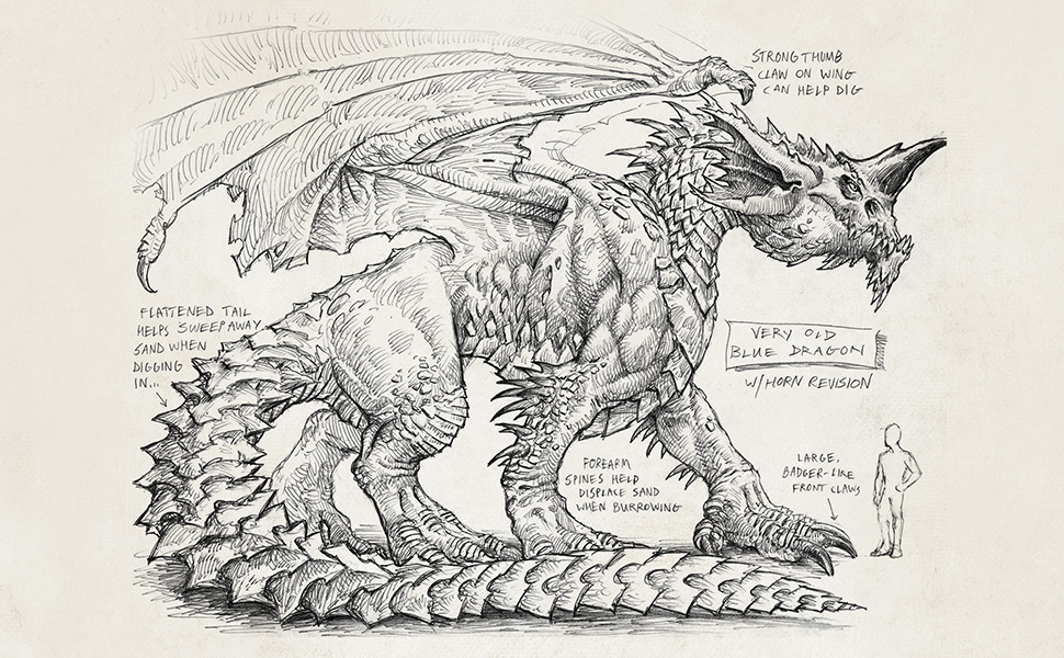 Blue Dragon Sketch - Dungeons & Dragons