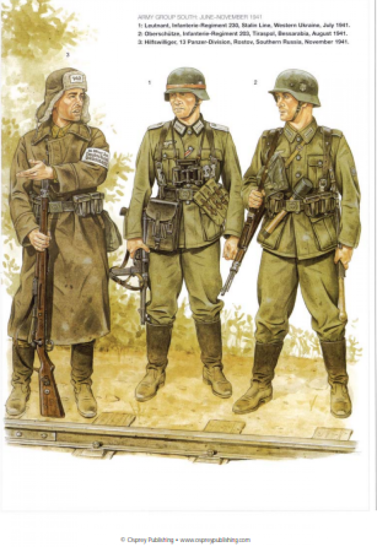 Image by Stephen Andrew from The German Army 1939 –45 (3): The Eastern Front 1941-43 by Nigel Thomas © 1999 Osprey Publishing        https://ospreypublishing.com/uk/german-army-193945-3-9781782002192/