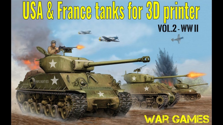 USA/France War Machines (1:56) - 3d Printing Files (Vol.2)
