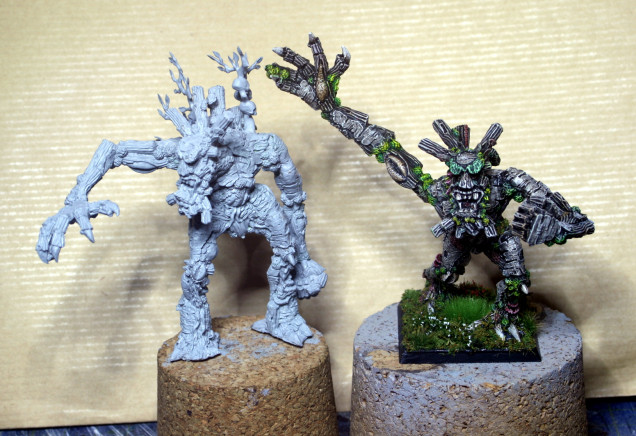 Comparison between original and converted metal Durthu miniature.