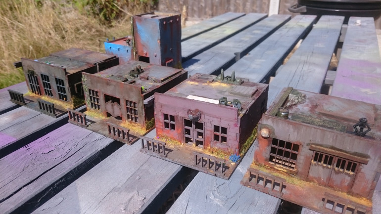 Along with the sci fi terrain I bought some Wild West buildings to convert, I definitely had Firefly at the back of my mind when creating my sci fi terrain. For my first go at really detailing mdf kits I was surprised and pleased with how they turned out.