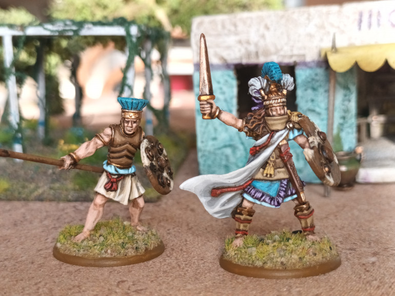 These are Lucid Eye miniatures from their Ziggurat range, a great resource for Runequest miniatures, and are two characters that I use in my games as a player, sorry Gerry. 