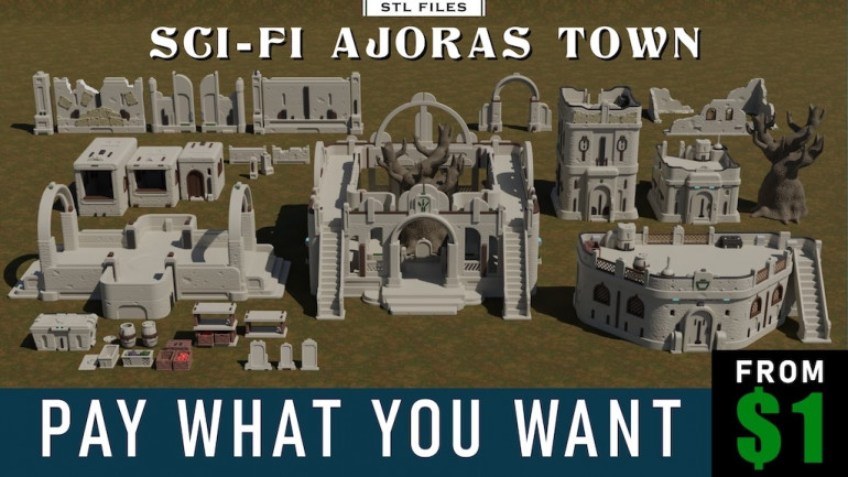 Pay What You Want: Sci-Fi Ajoras 3D Printable STL Files