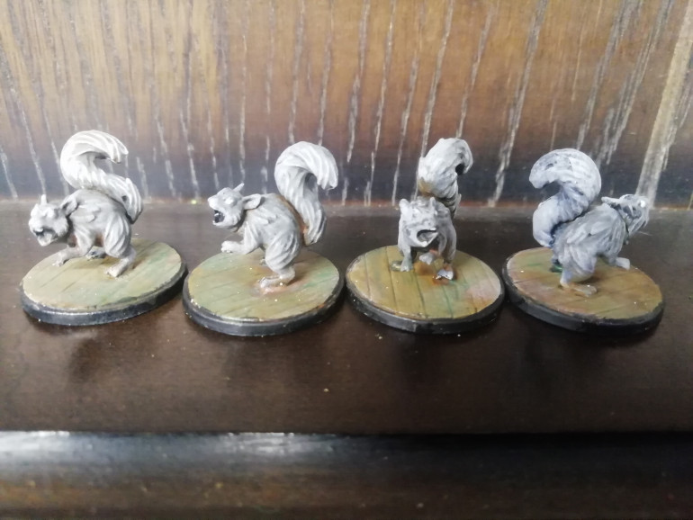 A few critters from the expansion kit such as the squirrels 