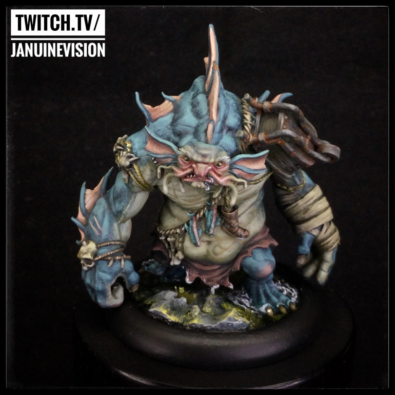 I like trolls........ Troll are fun! Bristlenose from the Dominion was always one I was going to paint no mattter what faction I focused on. Really lovely sculpt and a really characterful fella t'paint 