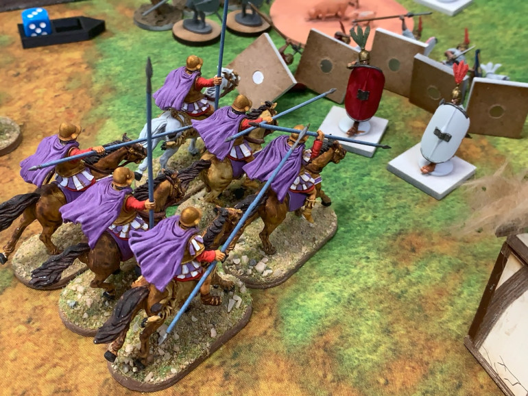 Companion cavalry ride down the Romans. How those last two survived and didn’t break on fatigue just amazes me. 