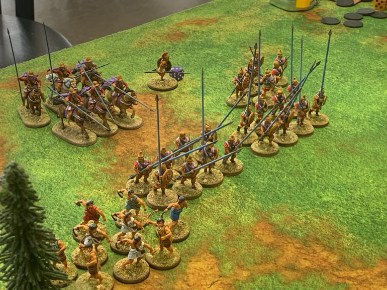 Massed Macedonians looking positively purple for a Phyrric force. 