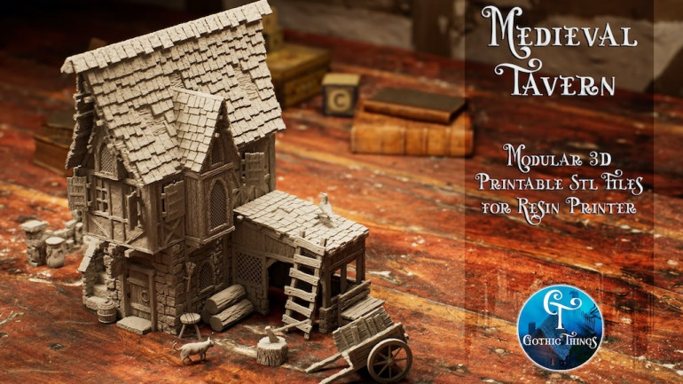 Medieval Tavern - 3D printable STL files