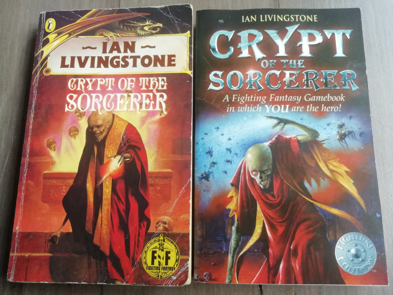 Ian livingstone returns with a book that felt to me to be more of a novel in its linear approach. The necromancer Razaak has risen again bringing blight to Allansia. All you have to do is collect a magic sword and the horn of a monster. Because Allansia is well establish now we get our first map on the inside cover and a cast of familiar faces. Yaztromo of dark wood forest returns to send you on a mission and the dwarfs of stonebridge give a helping hand. Great classic cover from les Edwards. I love Razaaks long right arm. There is a mini available for Razaak but he's out of stock at the moment. It's very easy to fail on. This adventure if you don't find certain items and relies on a lot on obtaining paragraph numbers which you can't progress without. Finding a helpful imp creature who you can call on later he gives you his number like he has a mobile on him which made me laugh. The use of numbers for paragraphs takes me out if the adventure when they are required in the world. 