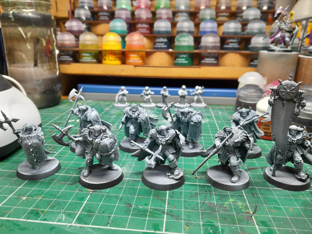 All dry brushed with wolf grey