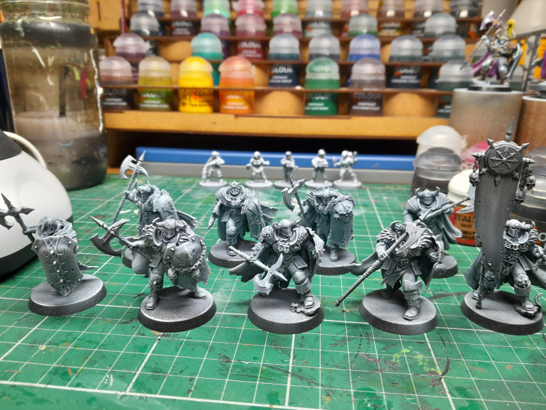 All dry brushed with wolf grey