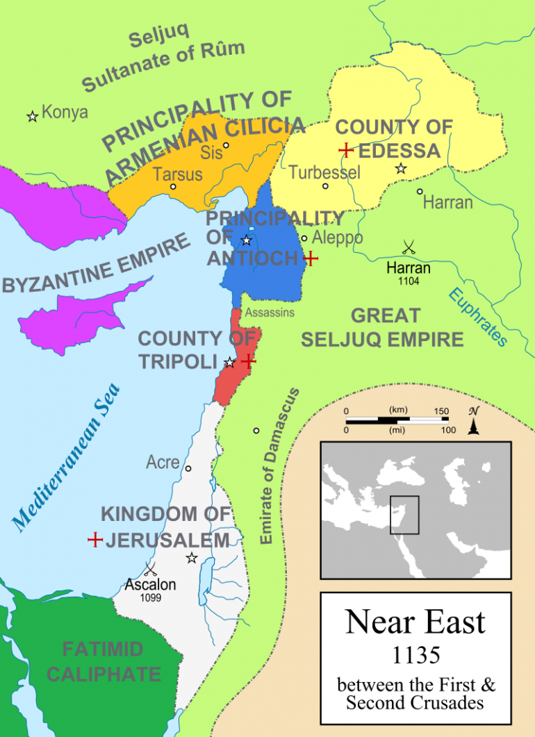 Map of the kingdom of Jerusalem