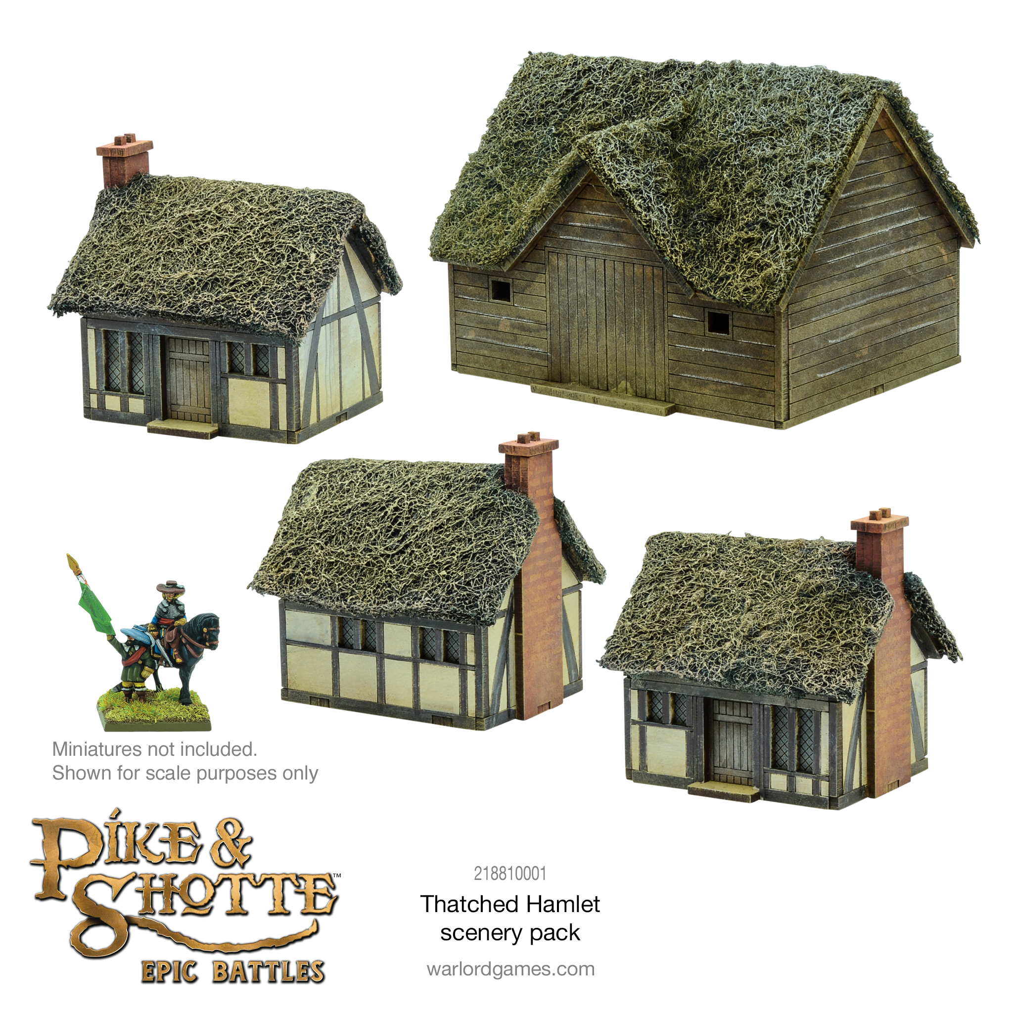 Thatched Hamlet Scenery Pack - Pike & Shotte Epic Battles
