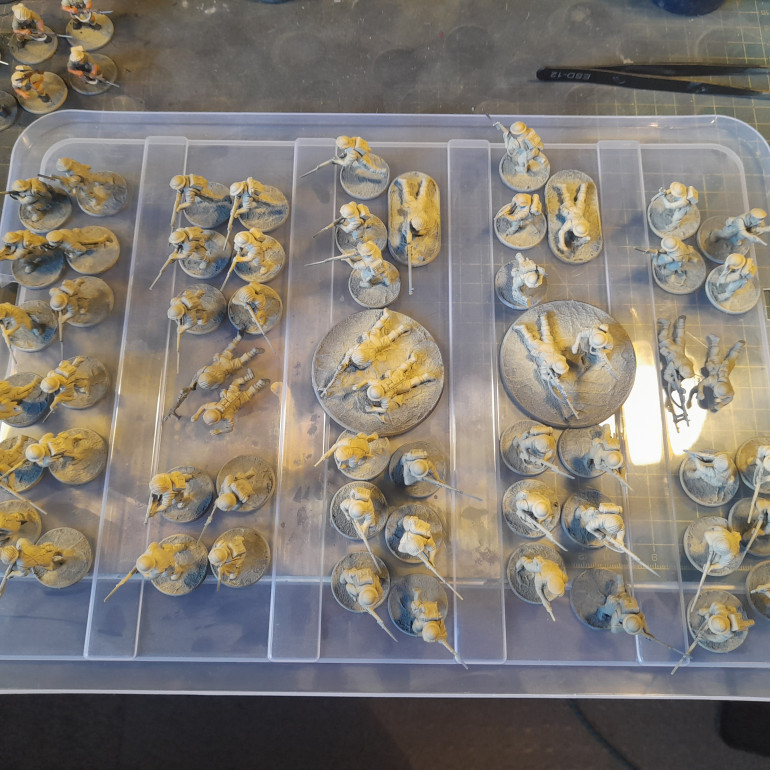 Painting British 8th army - Infantry - Base colours