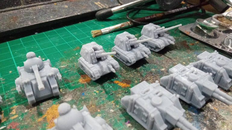 I went for armoured Artillery rather than open topped, I think they look cooler and it fits the aesthetic