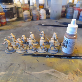 Painting British 8th army - Infantry - Base colours