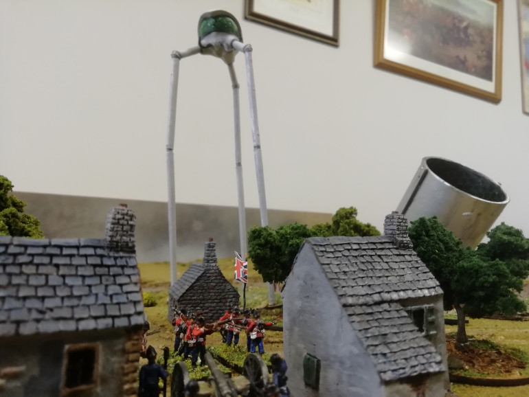 I want to complete my Martian Empires range this year so I had a look at the invasion of earth and got some buildings for the tripods to tower over. The game is 18m but the buildingd are smaller. They are around 10m but I don't think it maters. It also means I can use them with my napoleonics 