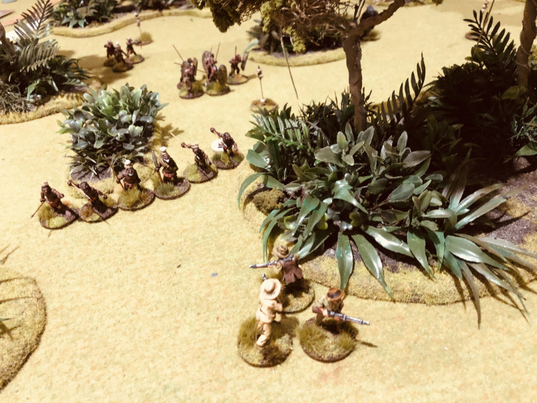 The exhausted Hunters push further into the jungle, with each weary step they get closer to their pray.  Adventures spearhead the advance for one detachment.  Their knowledge of the Dark Continent proving most useful as they uncover a group of hostile Pygmies lead by none other than their king.