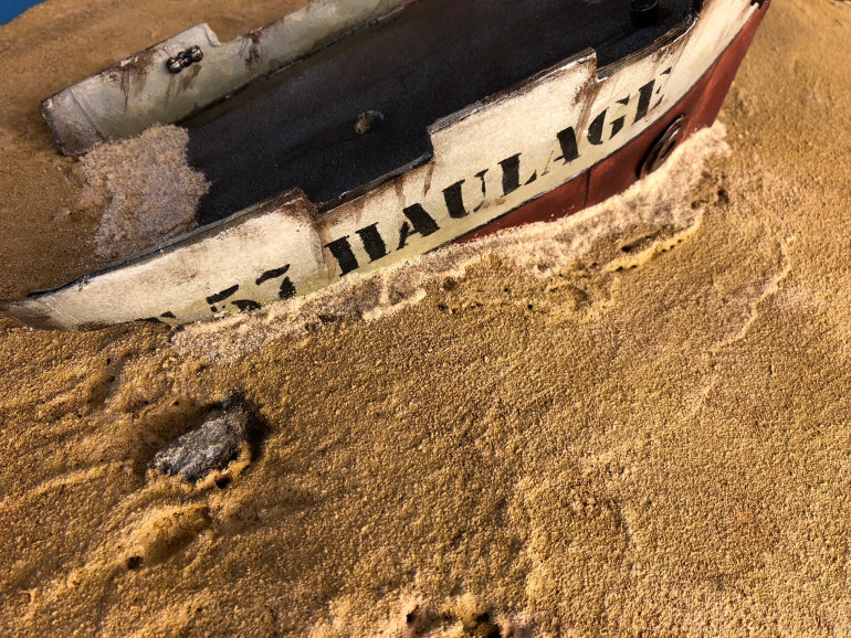 I added sand to hide the join where the ship met the island.