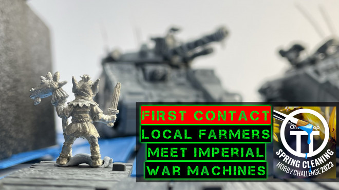 First Contact – local farmers are introduced to Imperial war machines.