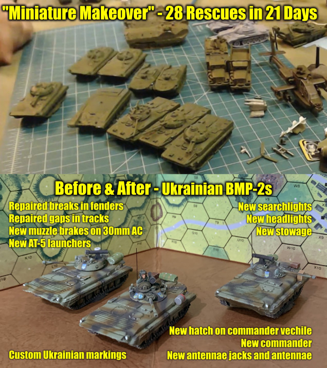 Finishing up Ukrainian BMP-2, BMP3s, Russian BMDs, BRDM-2s w/ AT-2