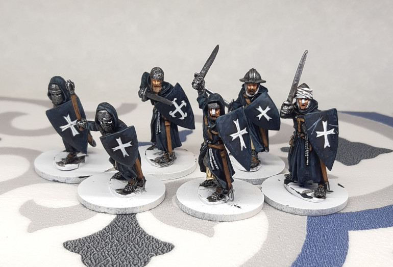 Another six foot knights done, albeit still waiting for base material. Onto the mounted knights now