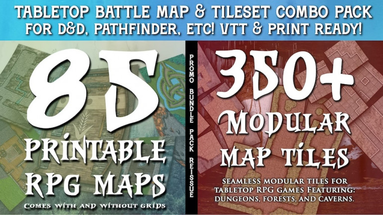 350+ Map Tiles & 85 Battle Maps Bundle | For 5E & Pathfinder