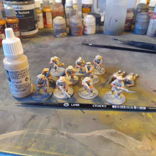 Painting British 8th army - Infantry - Base colours