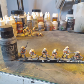 Painting British 8th army - Infantry - Base colours