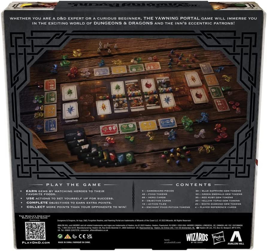 Dungeons & Dragons The Yawning Portal BACK - Avalon Hill