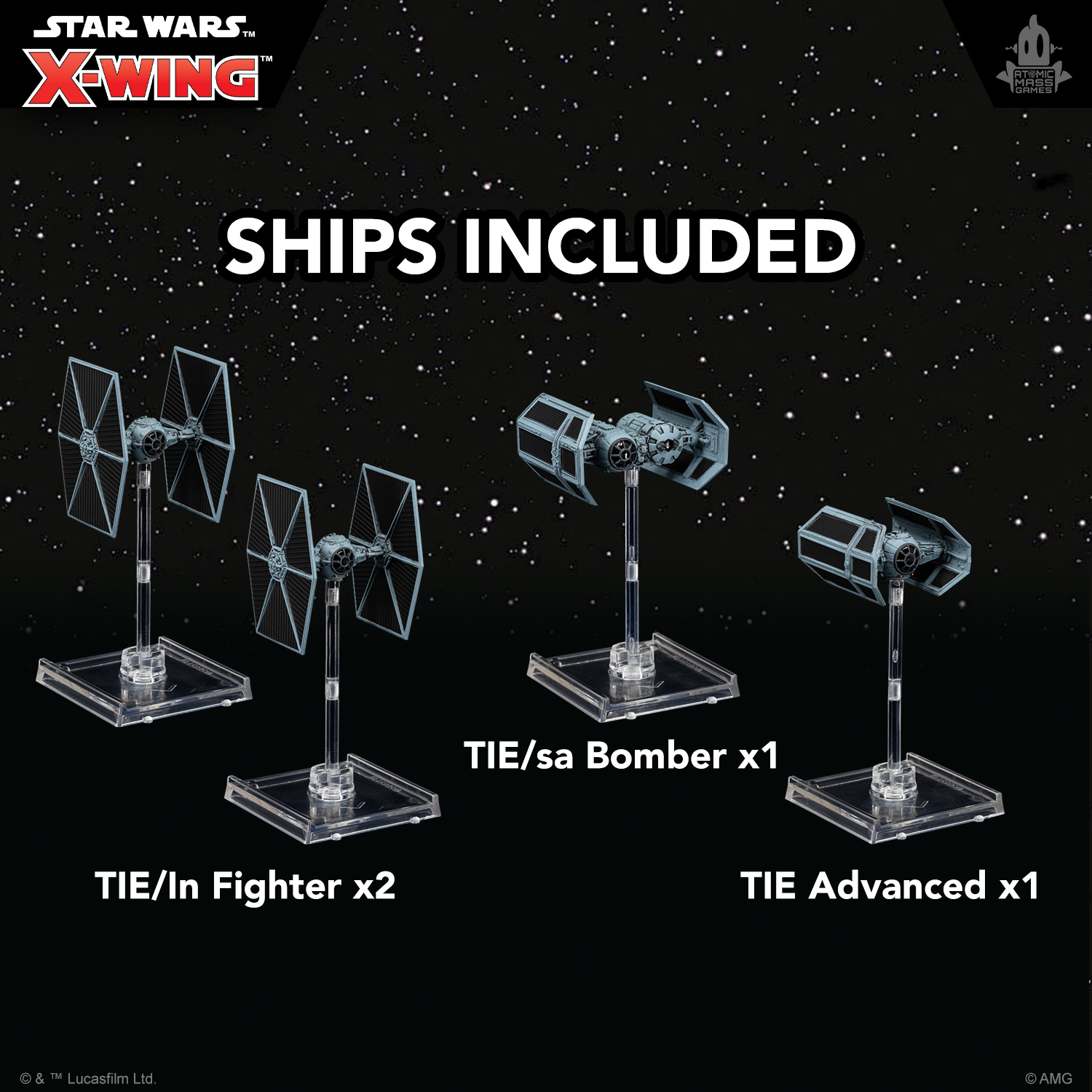 Galactic Empire Squadron Starter Pack Miniatures - X-Wing
