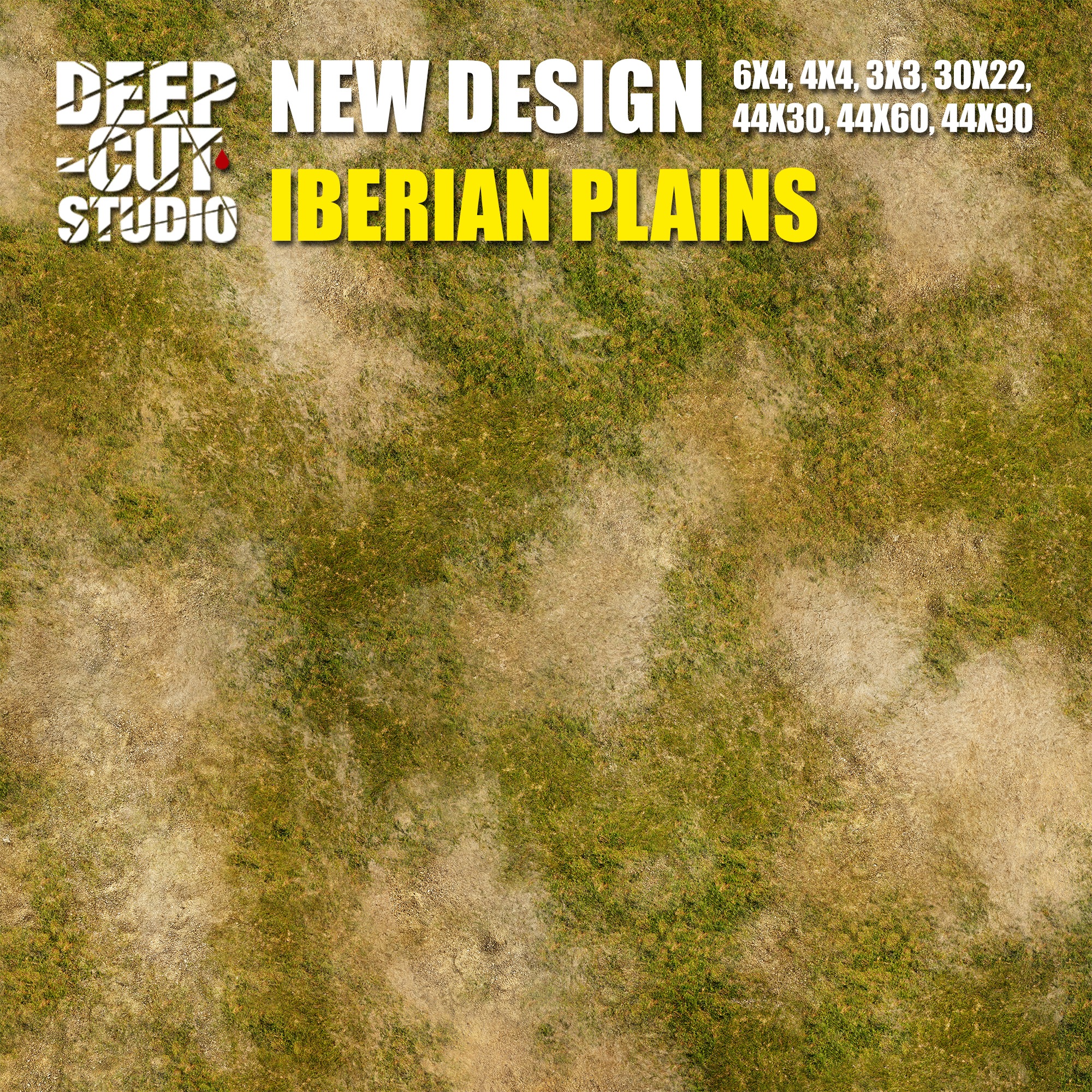 Iberian Plains Gaming Mat Preview - Deep-Cut Studio