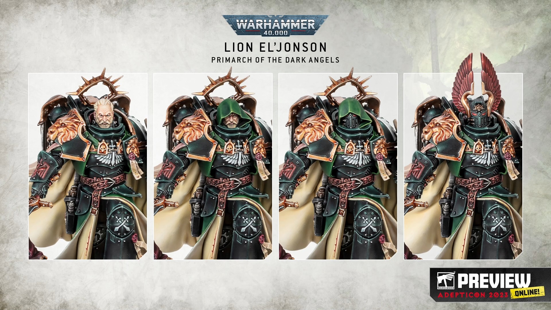Lion El Jonson Primarch Of The Dark Angels Helmets - Warhammer 40K