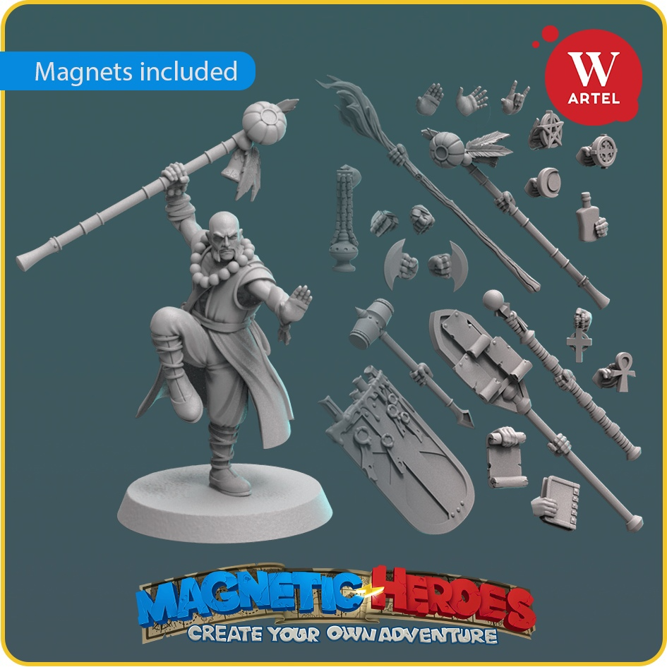 Magnetic Heroes Monk - Artel W Miniatures