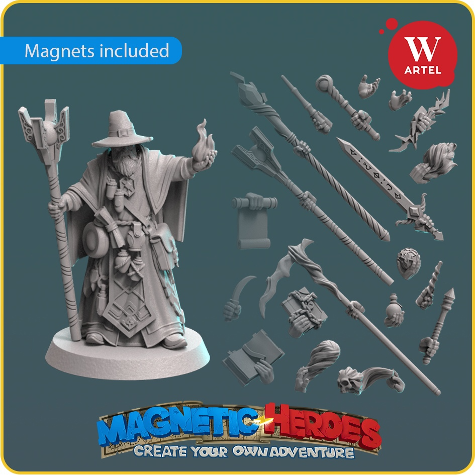 Magnetic Heroes Wizard - Artel W Miniatures