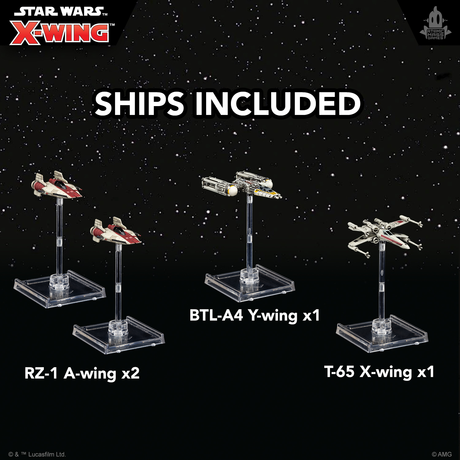 Rebel Alliance Squadron Starter Pack Miniatures - X-Wing
