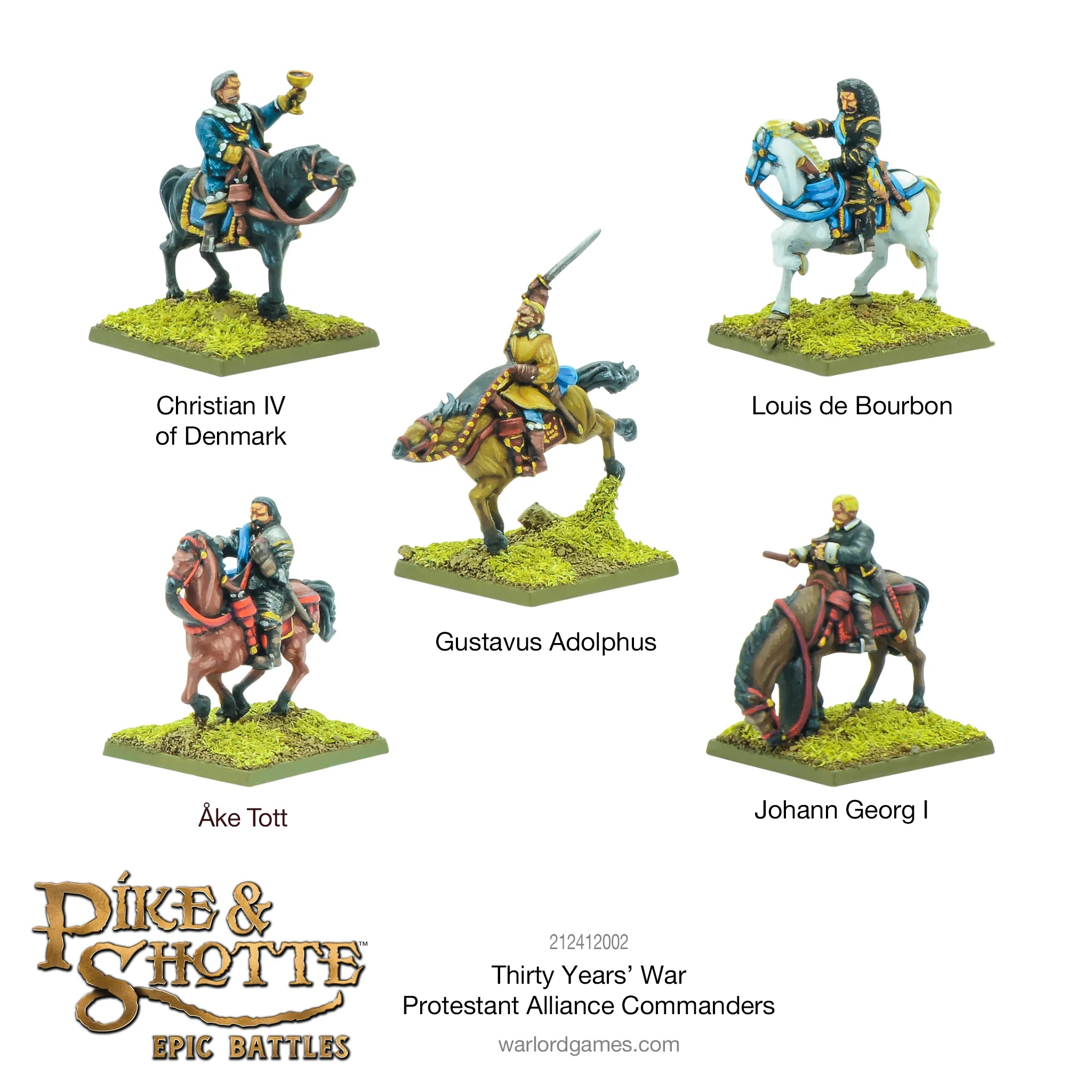 Thirty Years War Protestant Alliance Commanders - Warlord Games