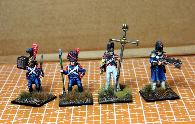 Left to right: 2 artillery of the Guard, Neuchatel Grenadier, and an Imperial Guard.