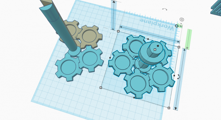 I imported these files into TinkerCAD to be copied and rotated to create a new image on the right.