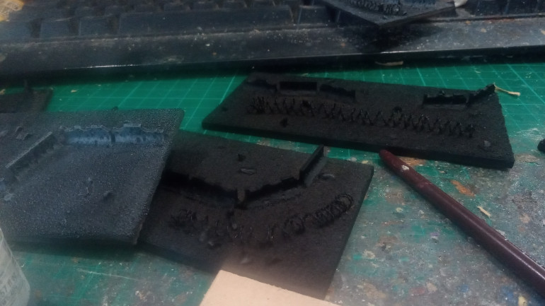 The glare from this is really bad buy you can see the evolution from MDF, Black Spray and Neutral Grey Drybrush