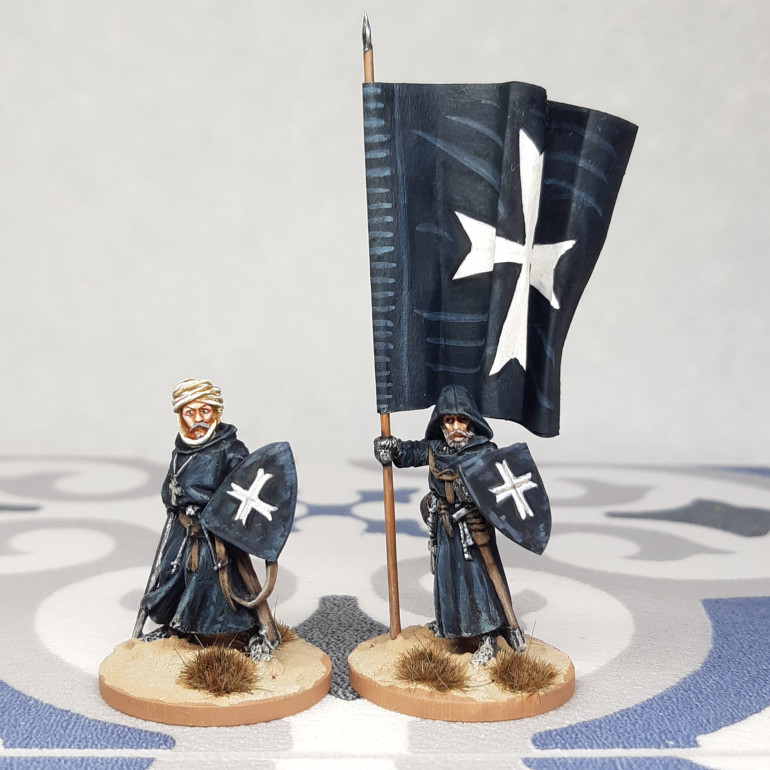 The Knight Commander is one of my favourite models in the Outremer range. The standard bearer (gonfalonier) is his trusted second in command, ready to take charge if he falls in battle
