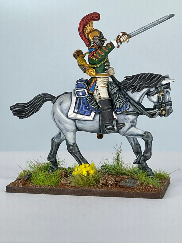Perry Miniatures French Carabinier trumpeter conversion.